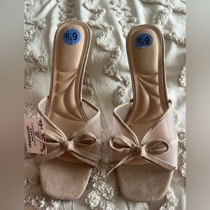 Elegant Beige Slip-On Sandals